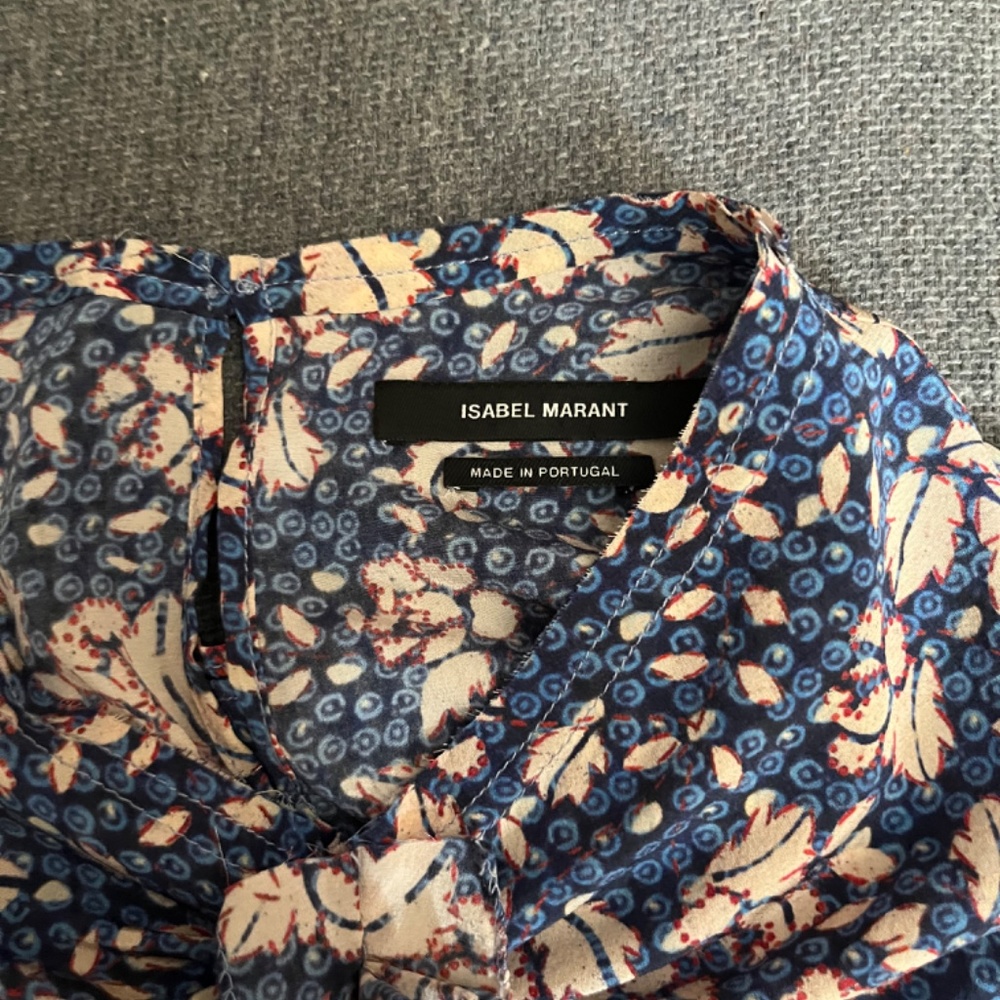 Isabel marant short sleeve floral blouse in Silk - Picture 3 of 4